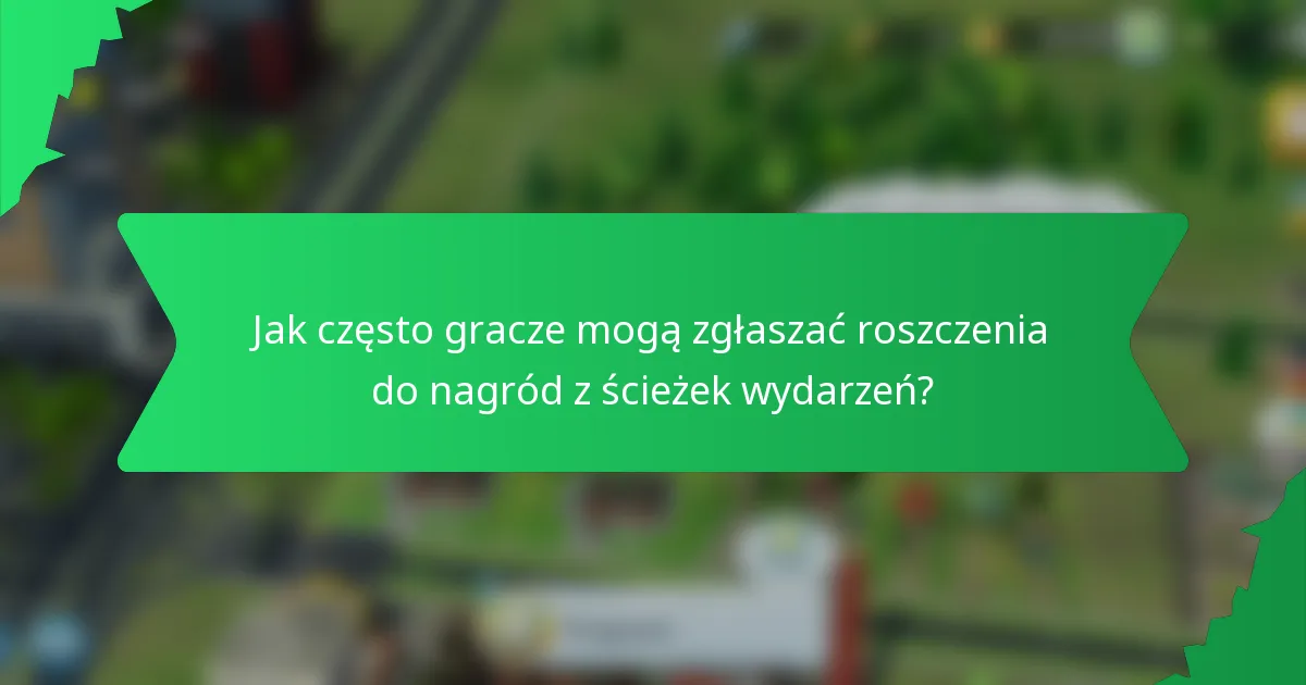 Jak często gracze mogą zgłaszać roszczenia do nagród z ścieżek wydarzeń?