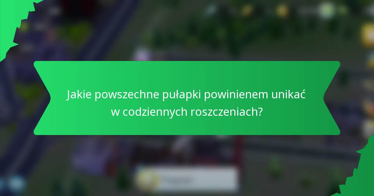 Jakie powszechne pułapki powinienem unikać w codziennych roszczeniach?