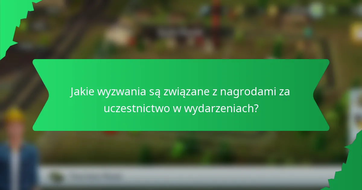 Jakie wyzwania są związane z nagrodami za uczestnictwo w wydarzeniach?